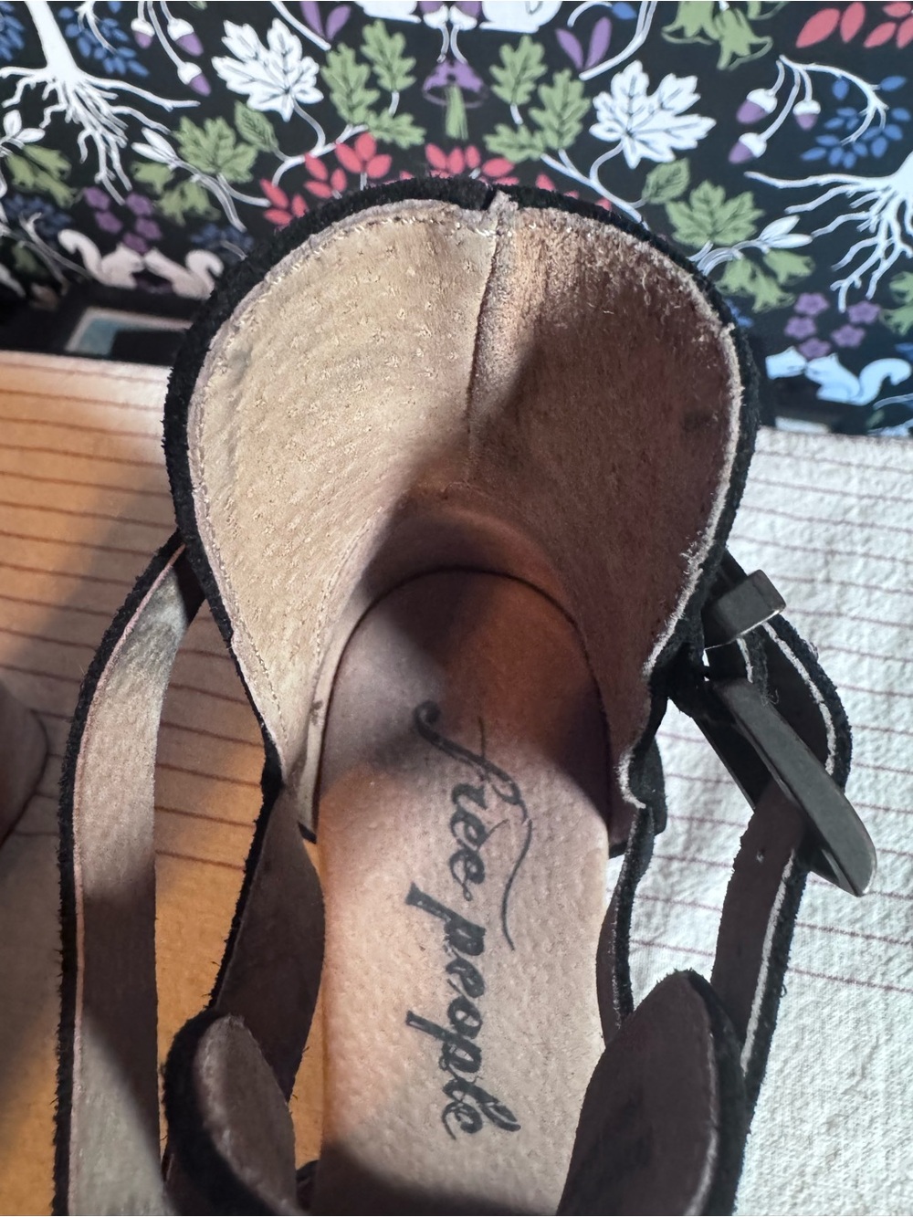 Free People - Cedar Leather Clog (black suede) - like new! size 8us/38eu - Picture 11 of 14